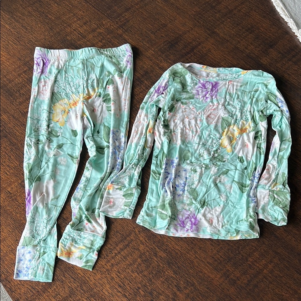 Posh Peanut Floral Kids Pajamas Set